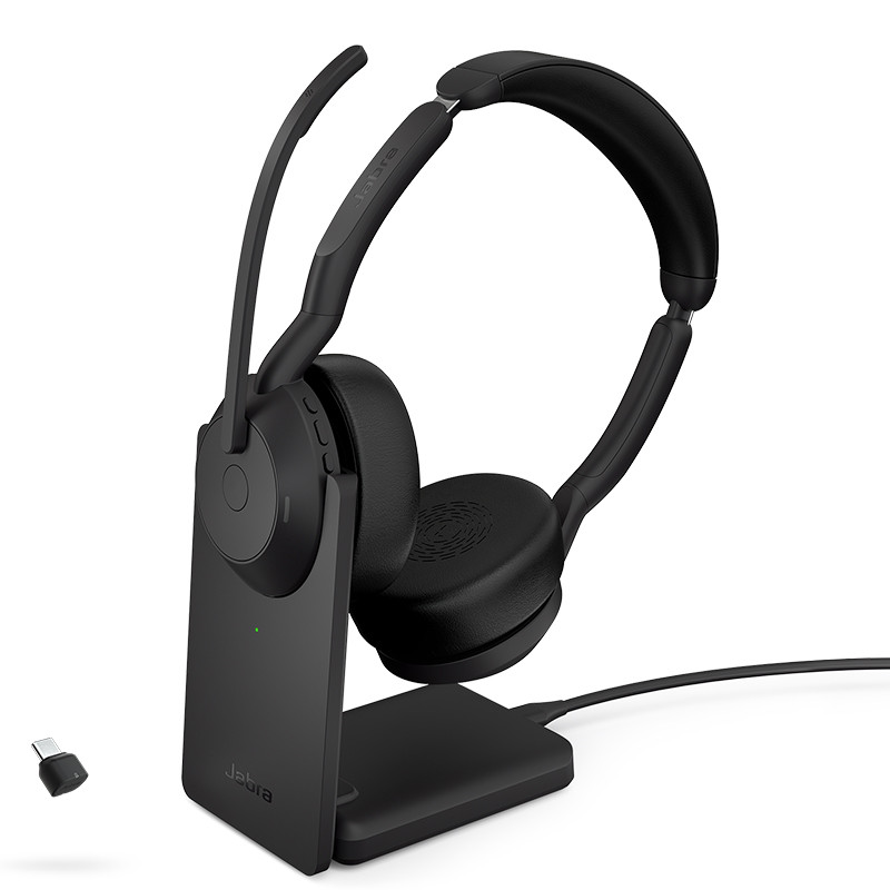IP&Go - 100% VoIP - VoIP Headsets - Jabra Evolve2 55 Stereo Stand
