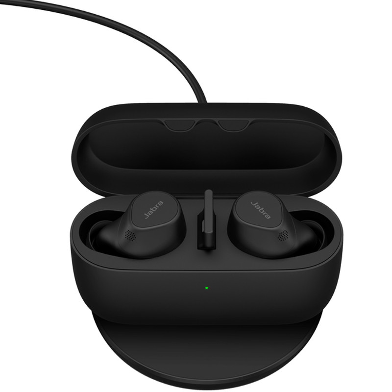 Jabra Evolve2 Buds UC - Écouteurs sans fil avec micro - intra-auriculaire -  Bluetooth - Suppresseur de bruit actif - USB-A via adaptateur Bluetooth -  isolation acoustique - noir - certifié Zoom